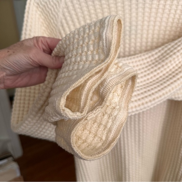 SASQUATCHFABRIX Waffle Knit Hoodie Tunic Sweater Dress Made In Japan Cotton M - Picture 9 of 14